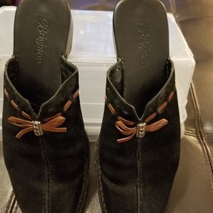 Brighton black suede slip-ons - size 8M
